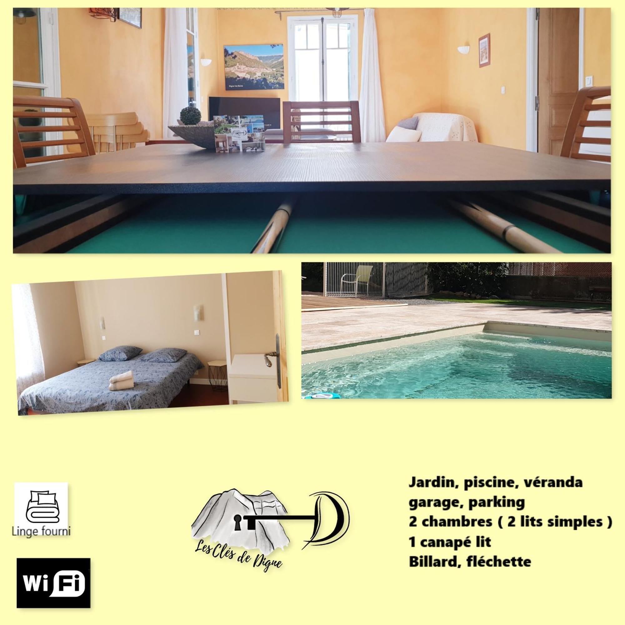 Spacieux T3 Avec Piscine Дінь-ле-Бен Екстер'єр фото